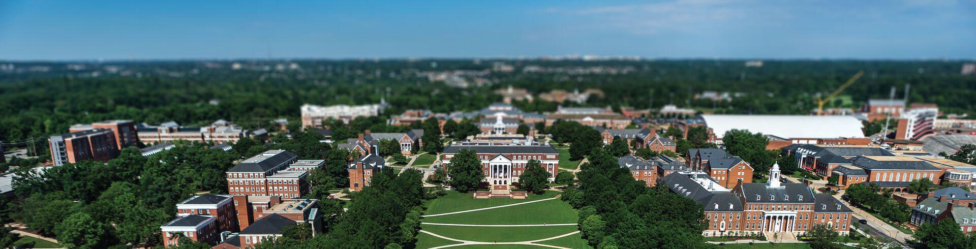 UMD campus aerial view