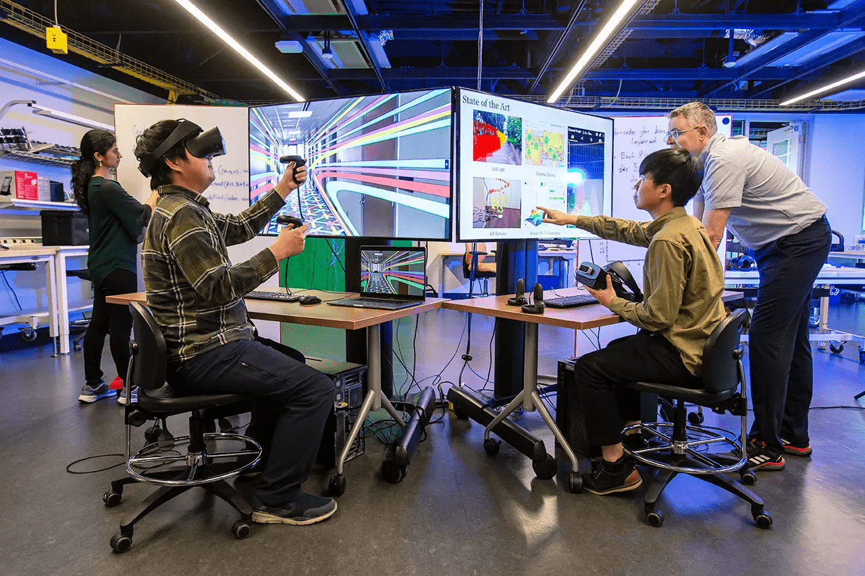 Students in classroom lab